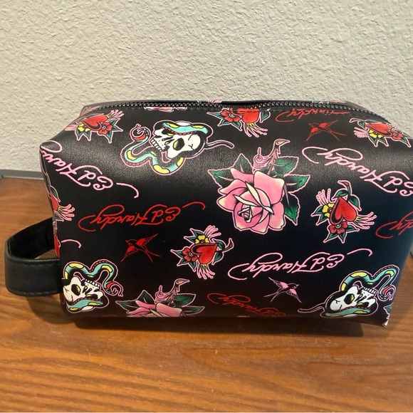 Ed Hardy Handbags - NWOT Ed Hardy Cosmetic Bag with Tattoo Print